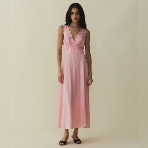 Dôen Kelis Silk Dress in Abelia Pink